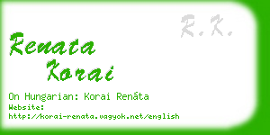 renata korai business card